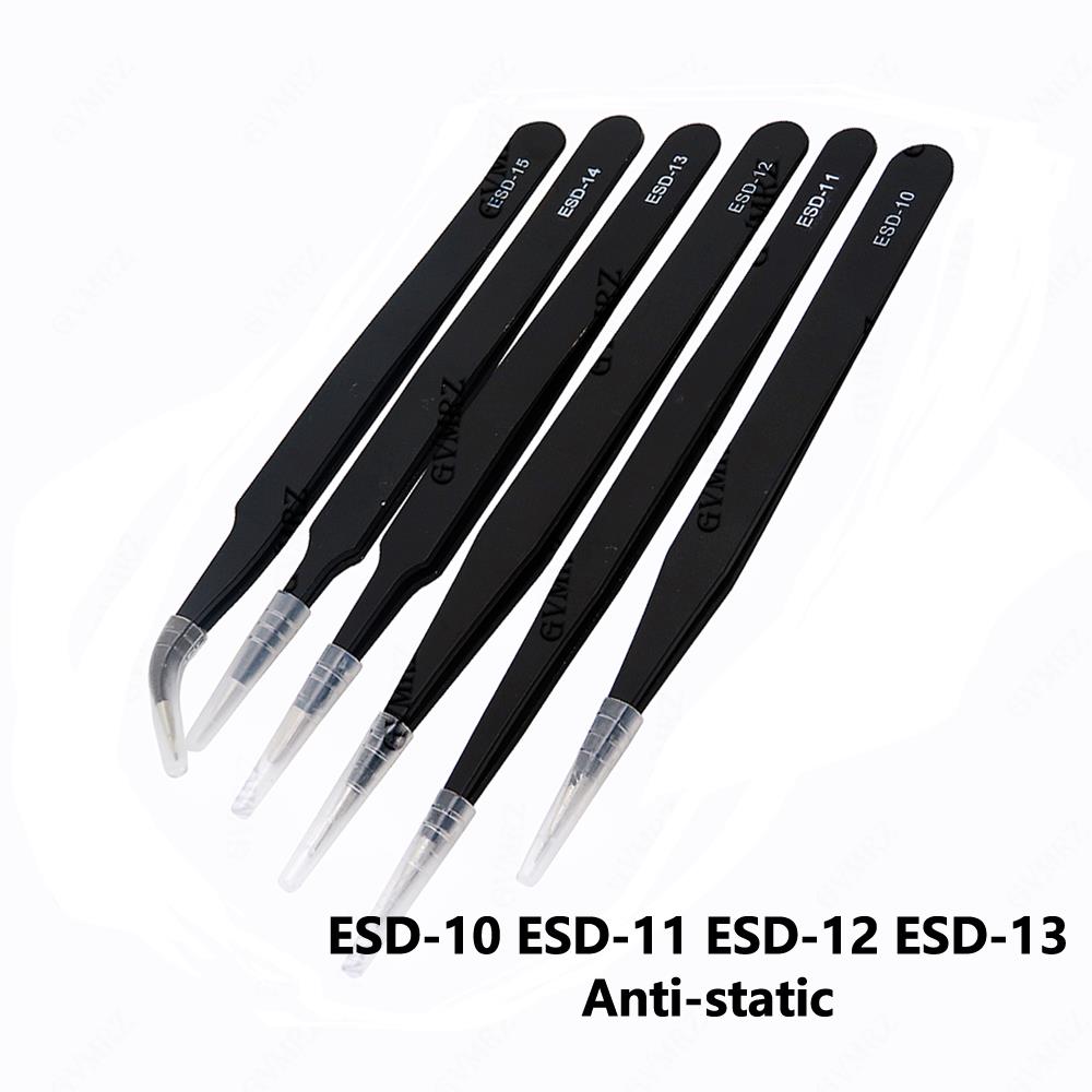 Model Kit Tweezers - Juego de 6 Pinzas Antiestáticas ESD-10