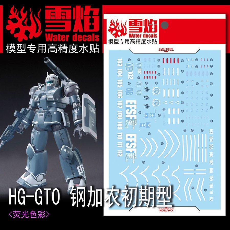 Model Kit Hg - Calcomanías de Alta Precisión Fluorescentes para
